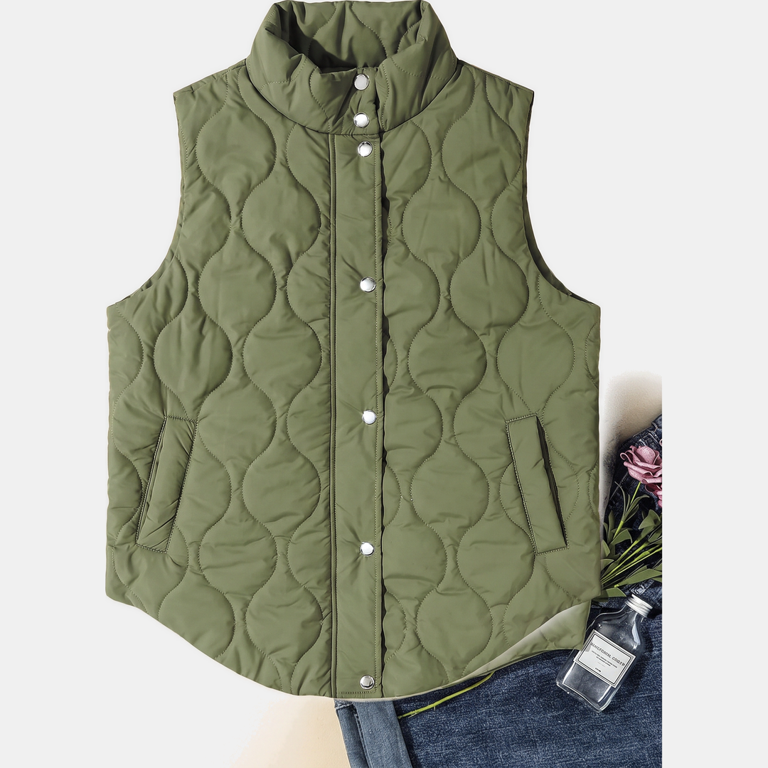 Francie | Quilted Sleeveless Puffer Vest