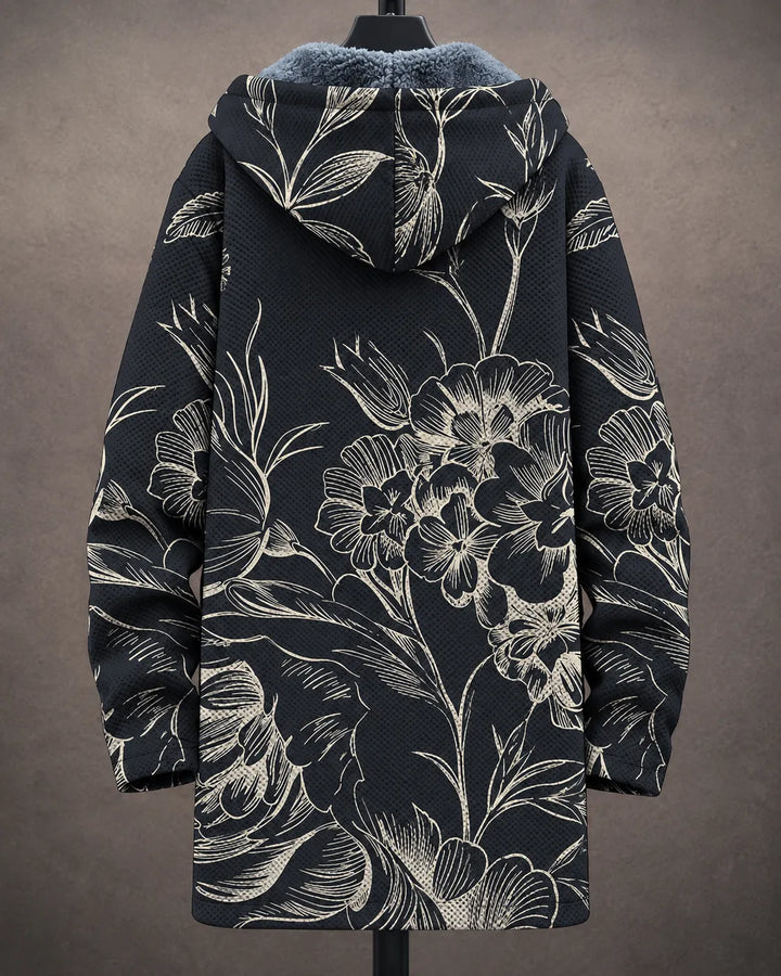 Rosalena | Botanical Sketch Hooded Jacket