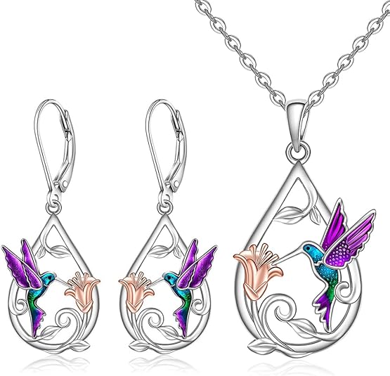 Breeanna | Hummingbird Necklace and Earrings