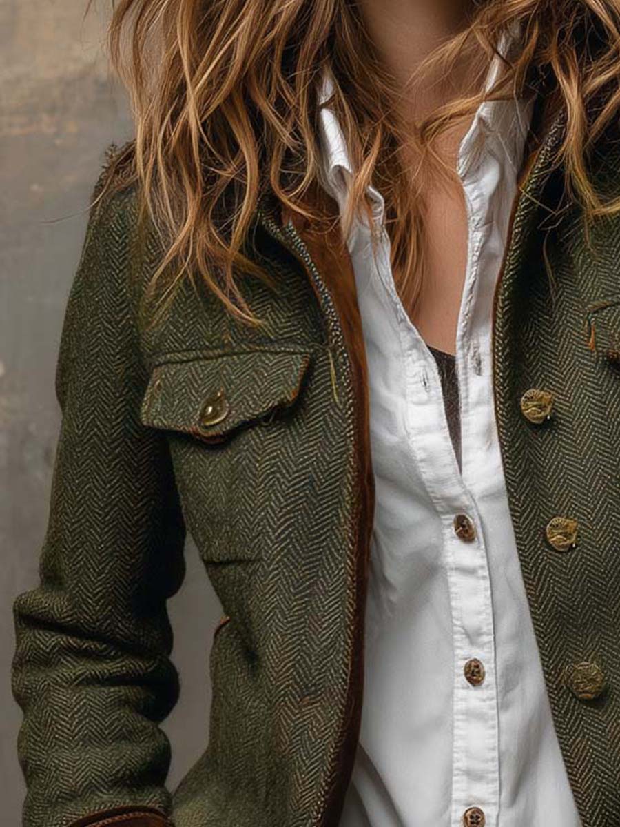 Rosalinde | Vintage Herringbone Blazer