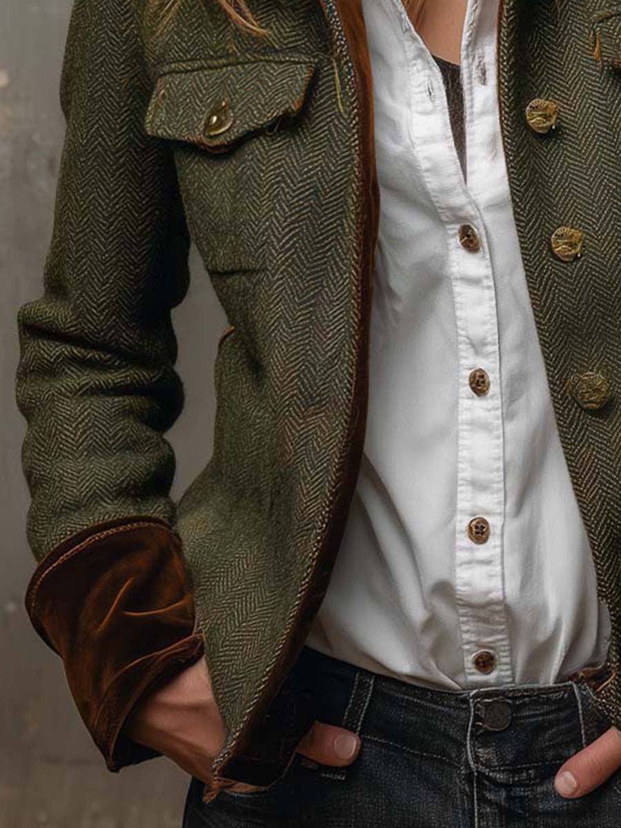 Rosalinde | Vintage Herringbone Blazer