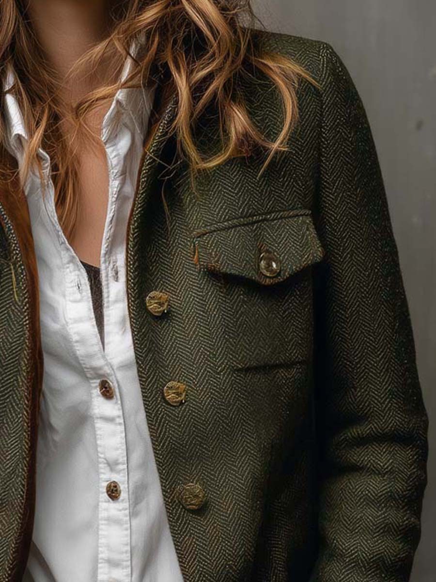 Rosalinde | Vintage Herringbone Blazer