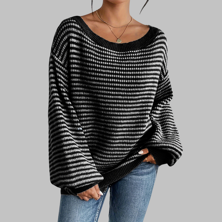Poshiko | Casual Drop Shoulder Sweater