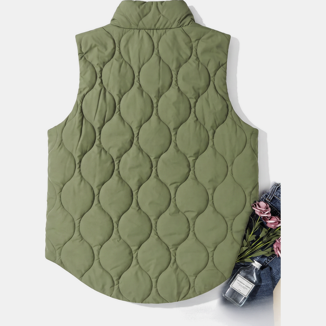 Francie | Quilted Sleeveless Puffer Vest