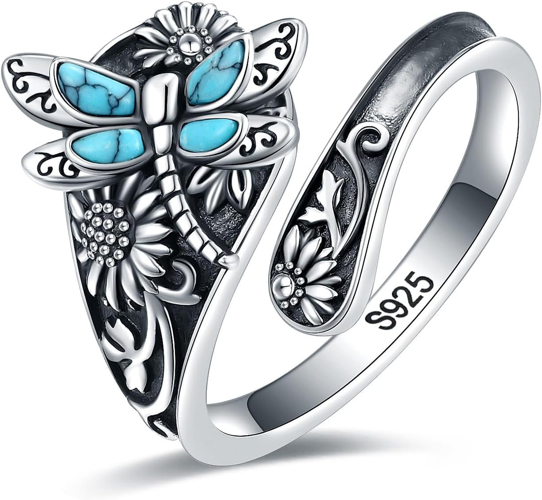 Zaria | Silver Turquoise Wrap Ring