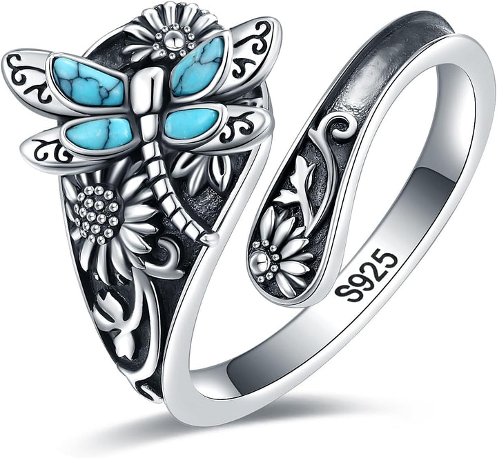 Zaria | Silver Turquoise Wrap Ring