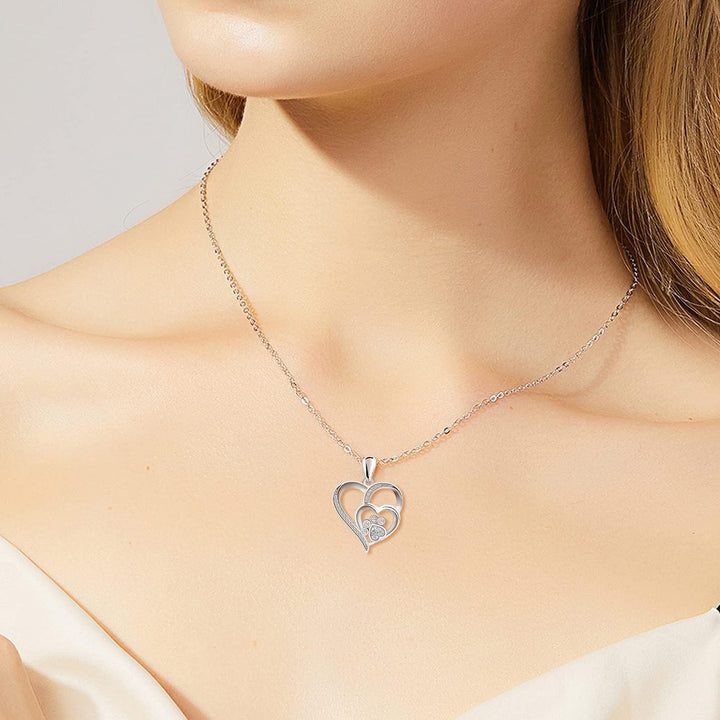 Xia | Sterling Silver Paw Heart Necklace