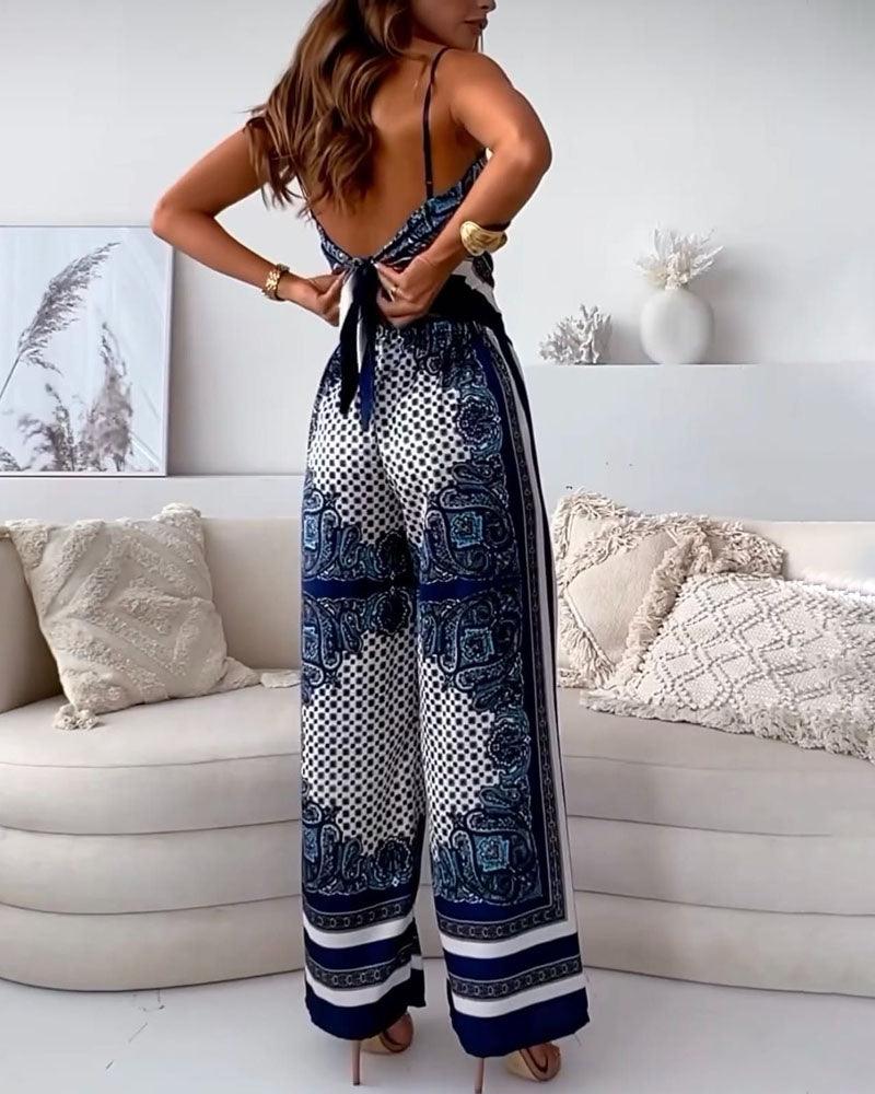 Helen | Elegant High-Waisted Summer Set with Pants
