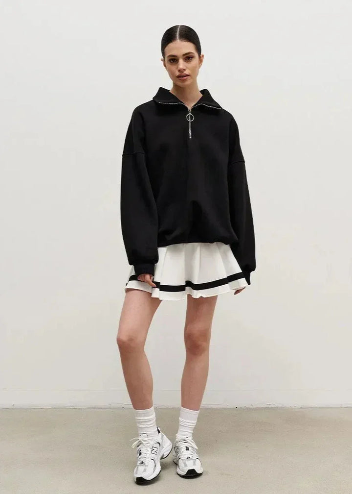 Fidelma | Relaxed Half-Zip Sweater