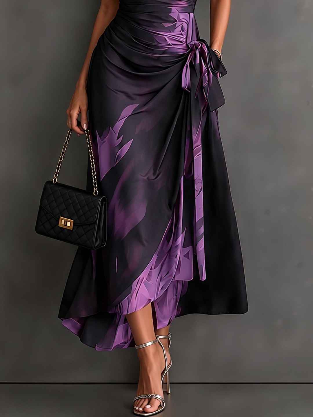 Betina | Abstract Print Midi Dress