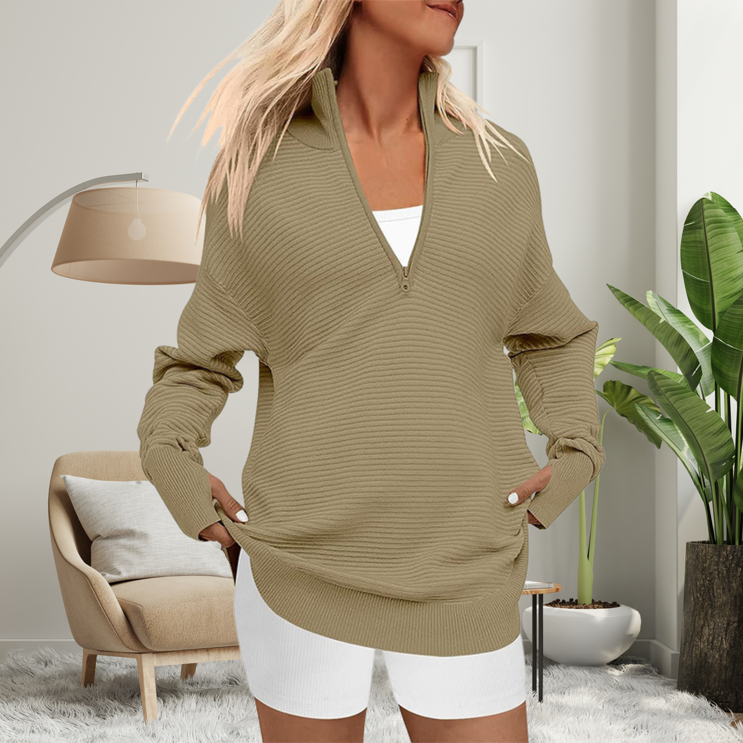 Quinn | Cozy Quarter Zip Sweater
