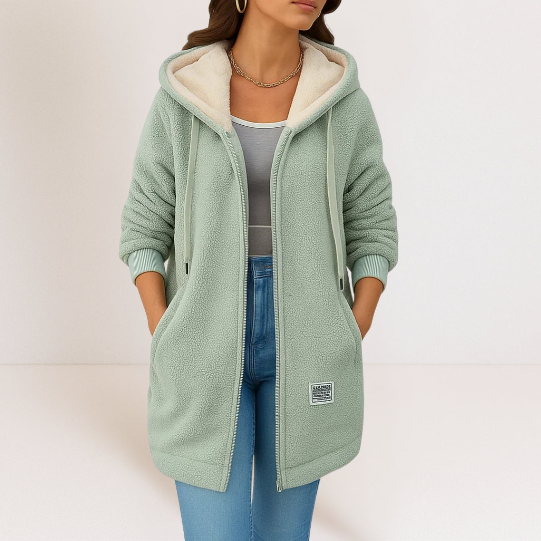 Glenda | Cozy Zip Hooded Jacket