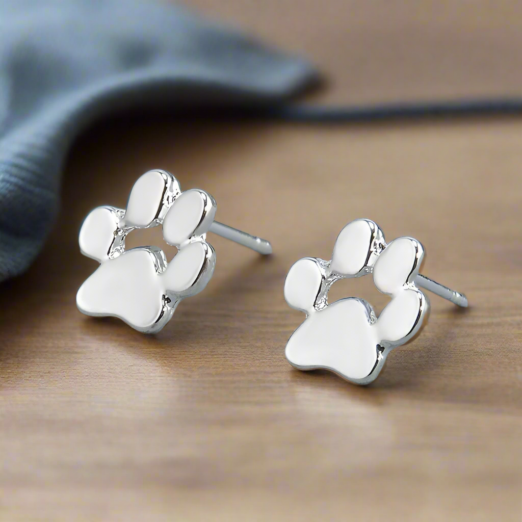Ivanna | Stainless Steel Paw Earrings