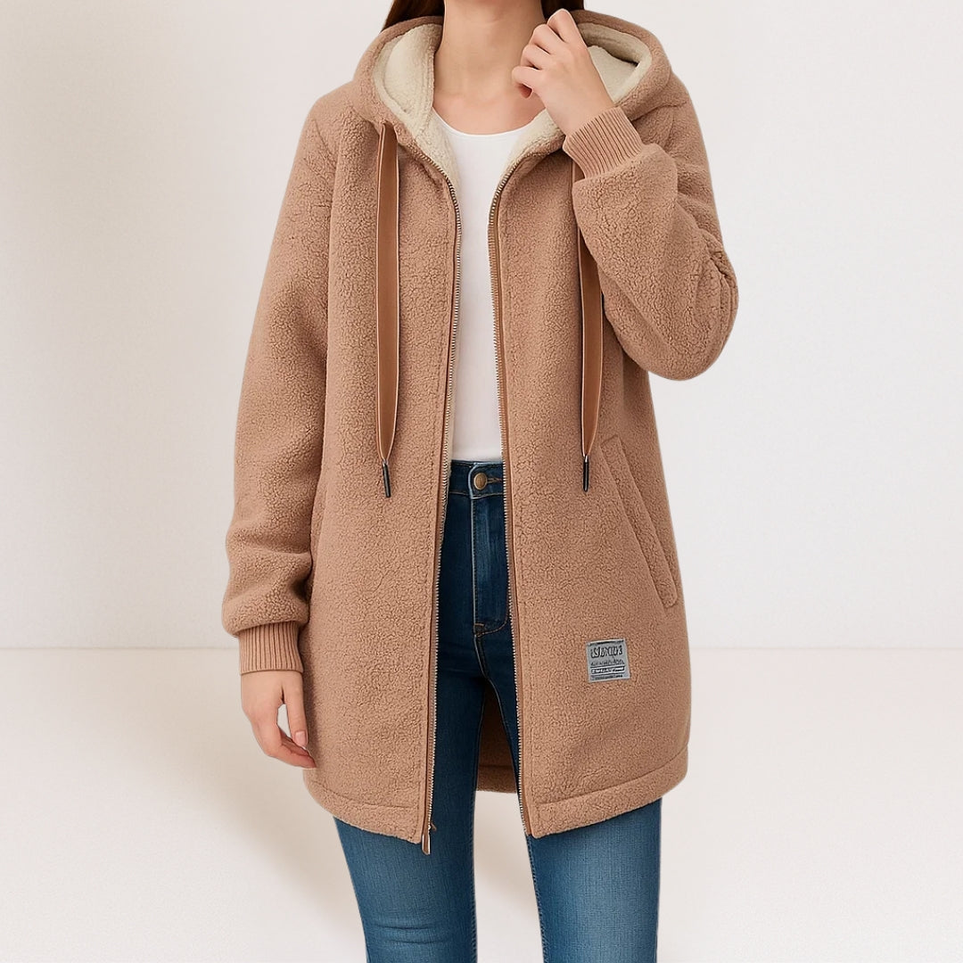 Glenda | Cozy Zip Hooded Jacket