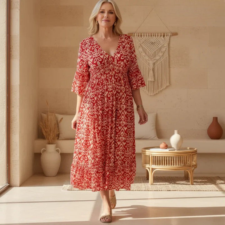 Toni | Boho Printed Maxi Dress