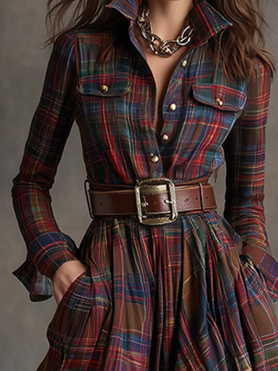 Roberta | Timeless Plaid Shirt Dress