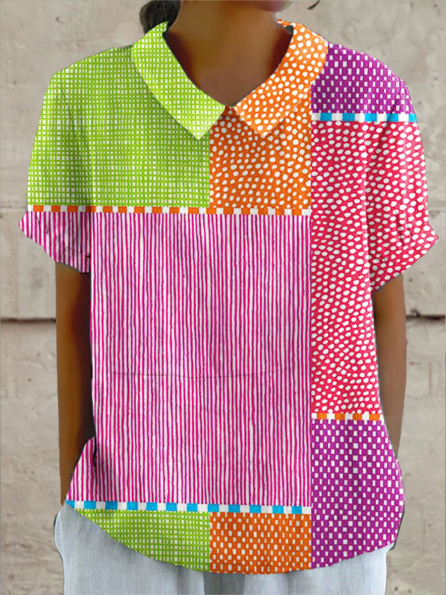Seren | Colourful Patchwork Shirt