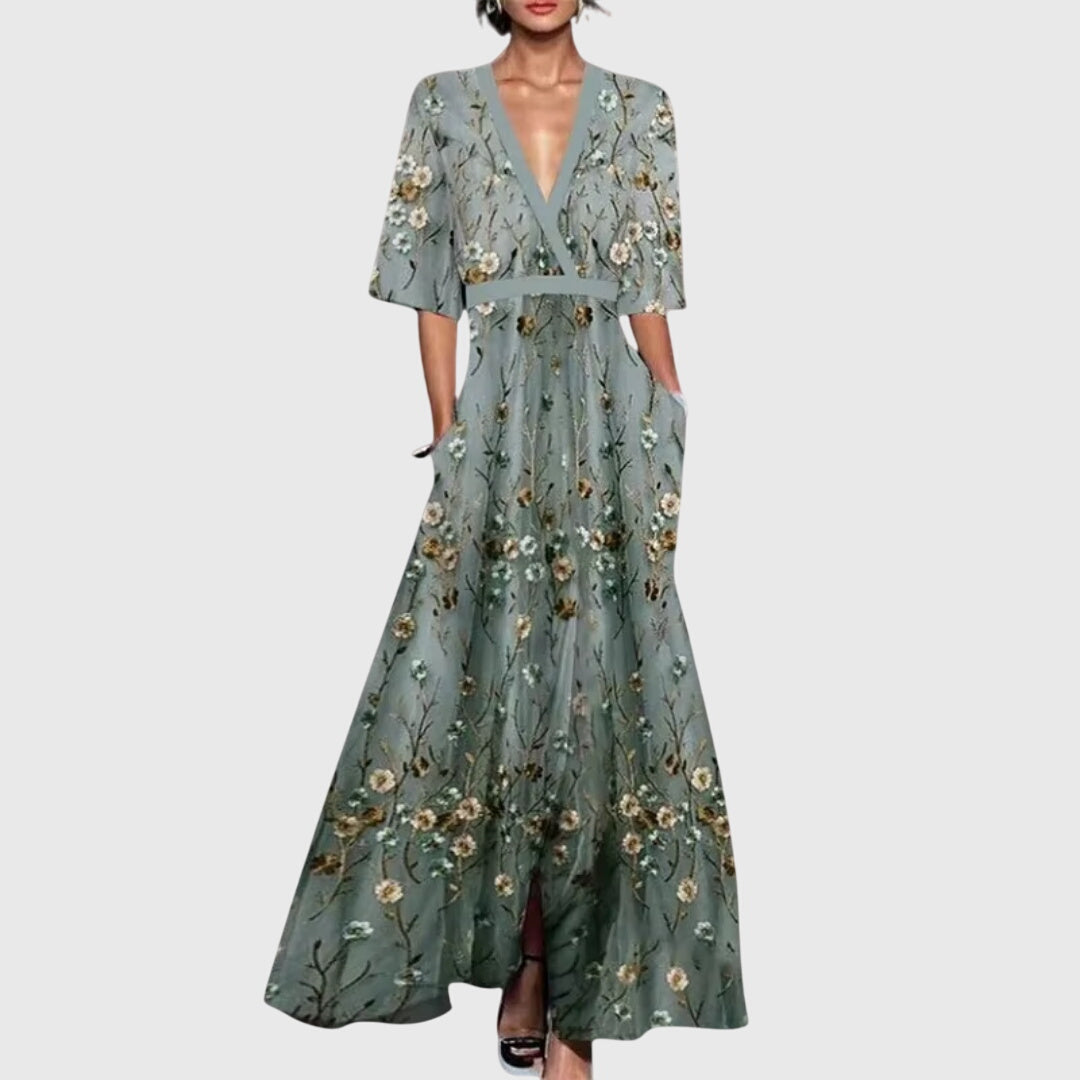 Morwenna | Elegant Floral Maxi Dress