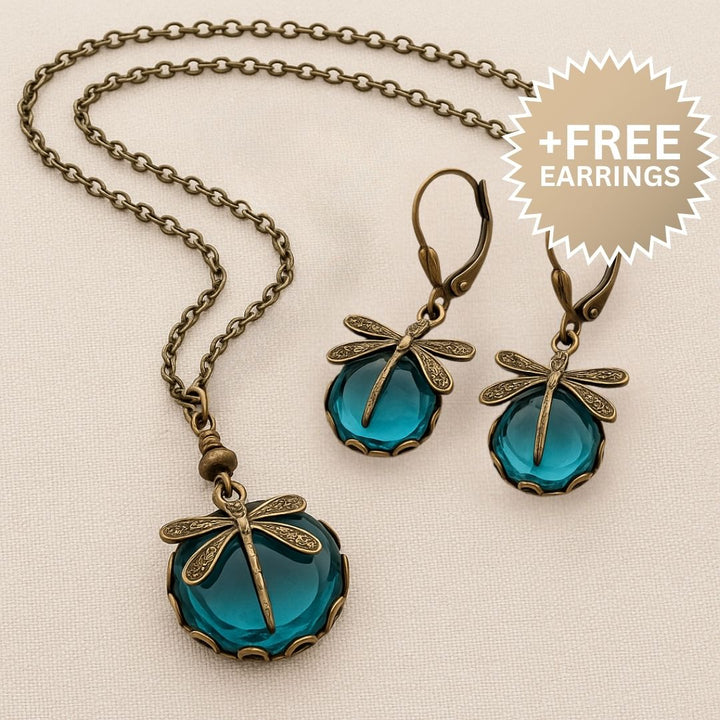 Vianna | Vintage Dragonfly Necklace Set