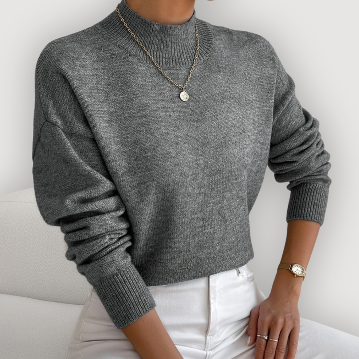 Elara | Classic Mock Neck Sweater