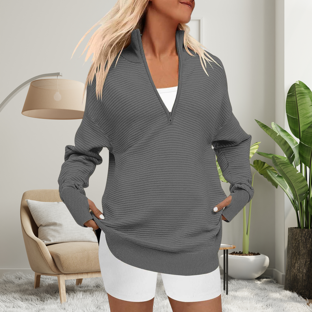 Quinn | Cozy Quarter Zip Sweater