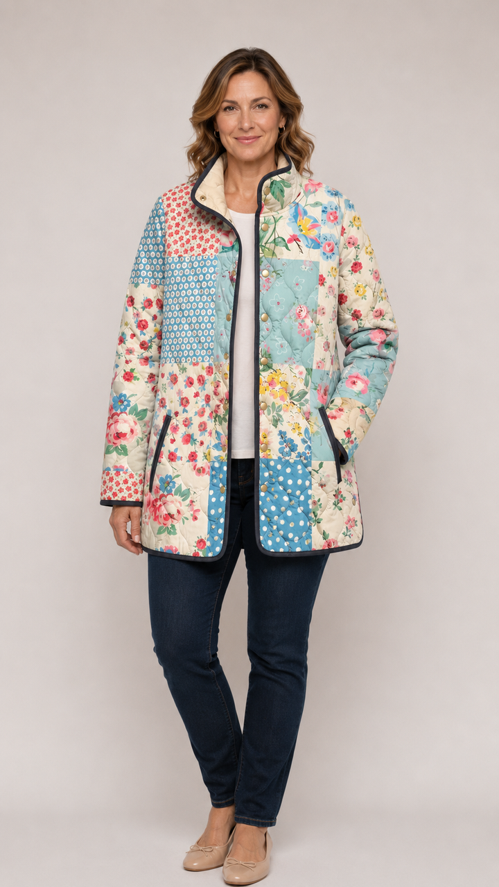 Brynn | Charming Floral Quilted Jacket