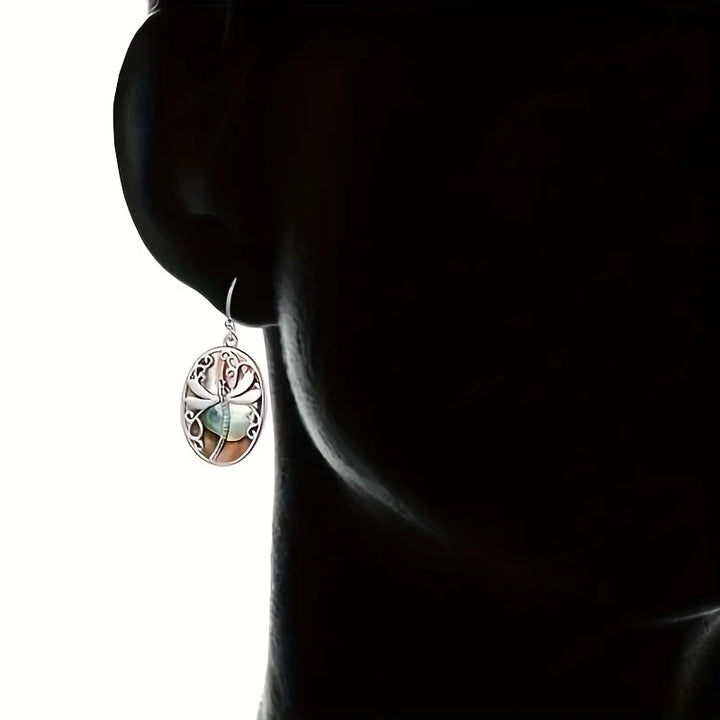 Esmene | Abalone Dragonfly Earrings
