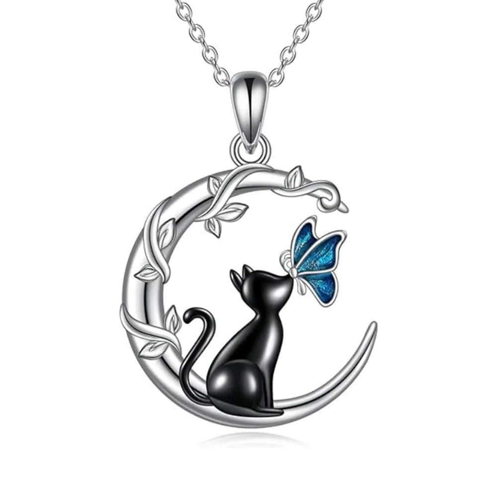 Marcelyn | Moon Cat Butterfly Pendant