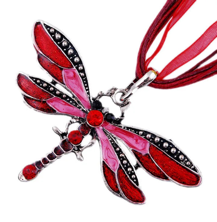 Kristel | Crystal Dragonfly Pendant Necklace