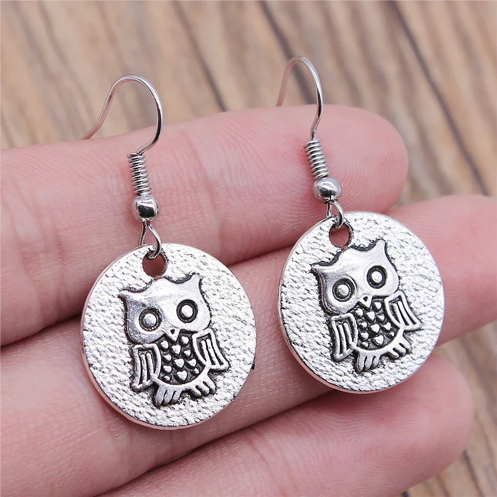 Viveca | Bohemian Owl Dangle Earrings