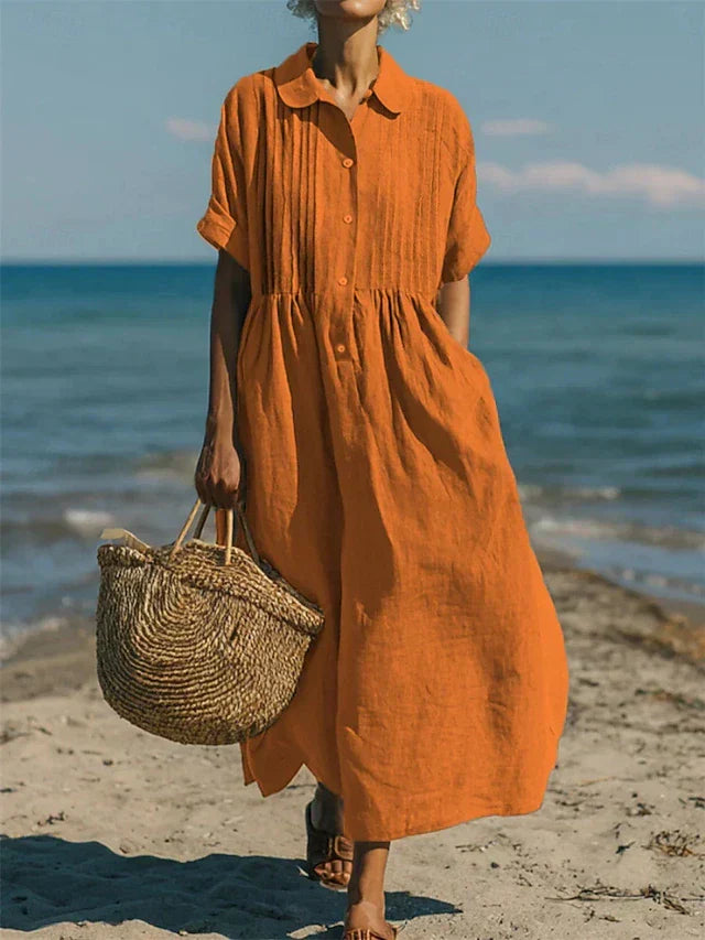 Lucinda | Button Down Maxi Shirt Dress