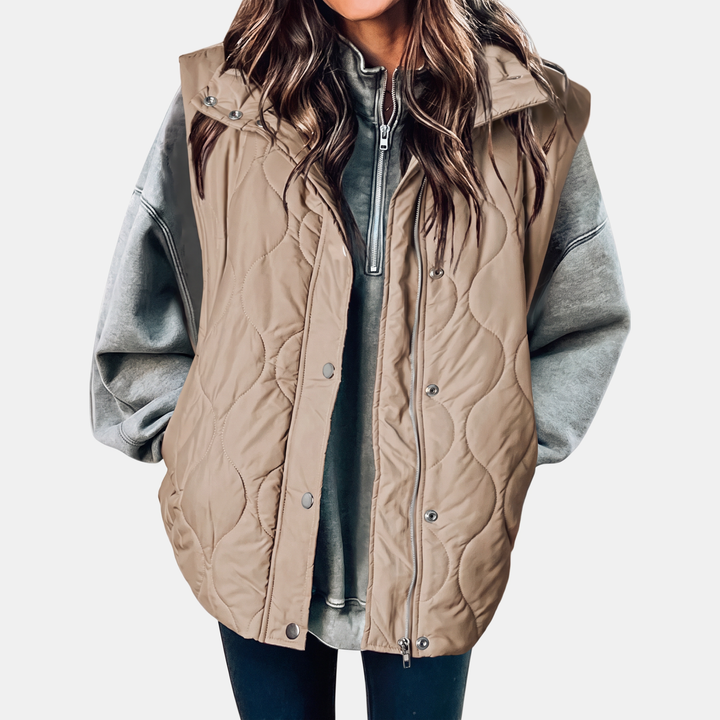 Francie | Quilted Sleeveless Puffer Vest
