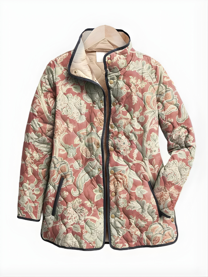 Arisbeth | Vintage Floral Casual Quilted Jacket