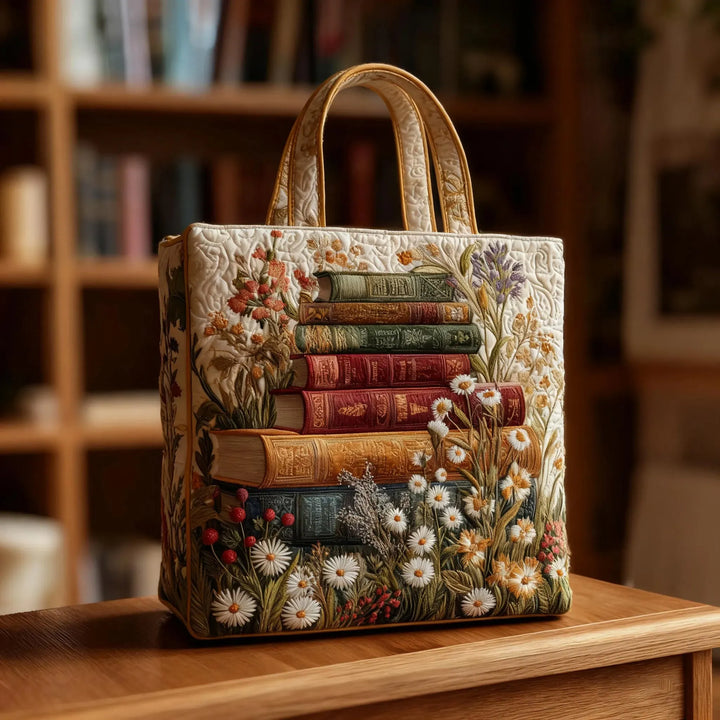 Avery | Books Print Quilted Bag