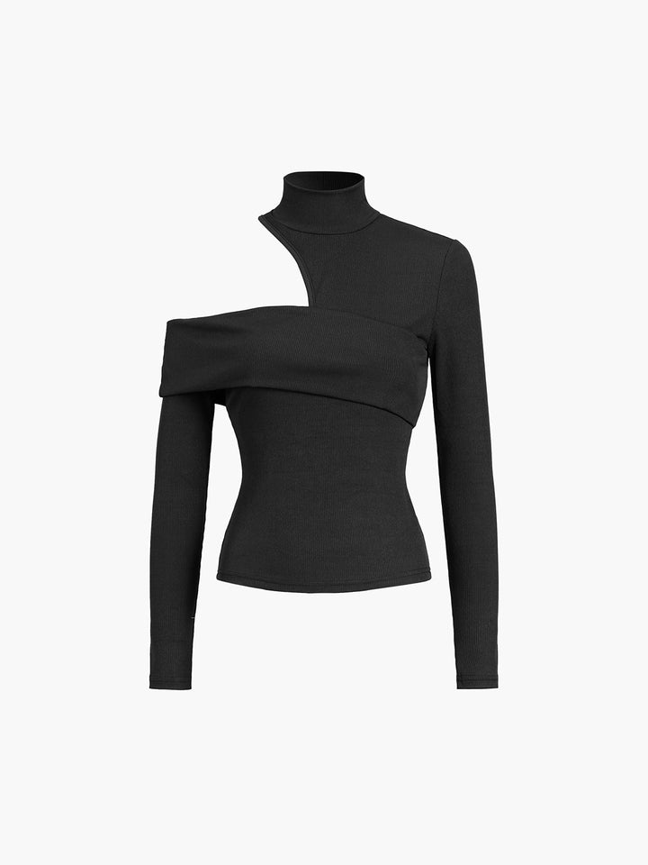 Zeena | Asymmetric High-Neck Top
