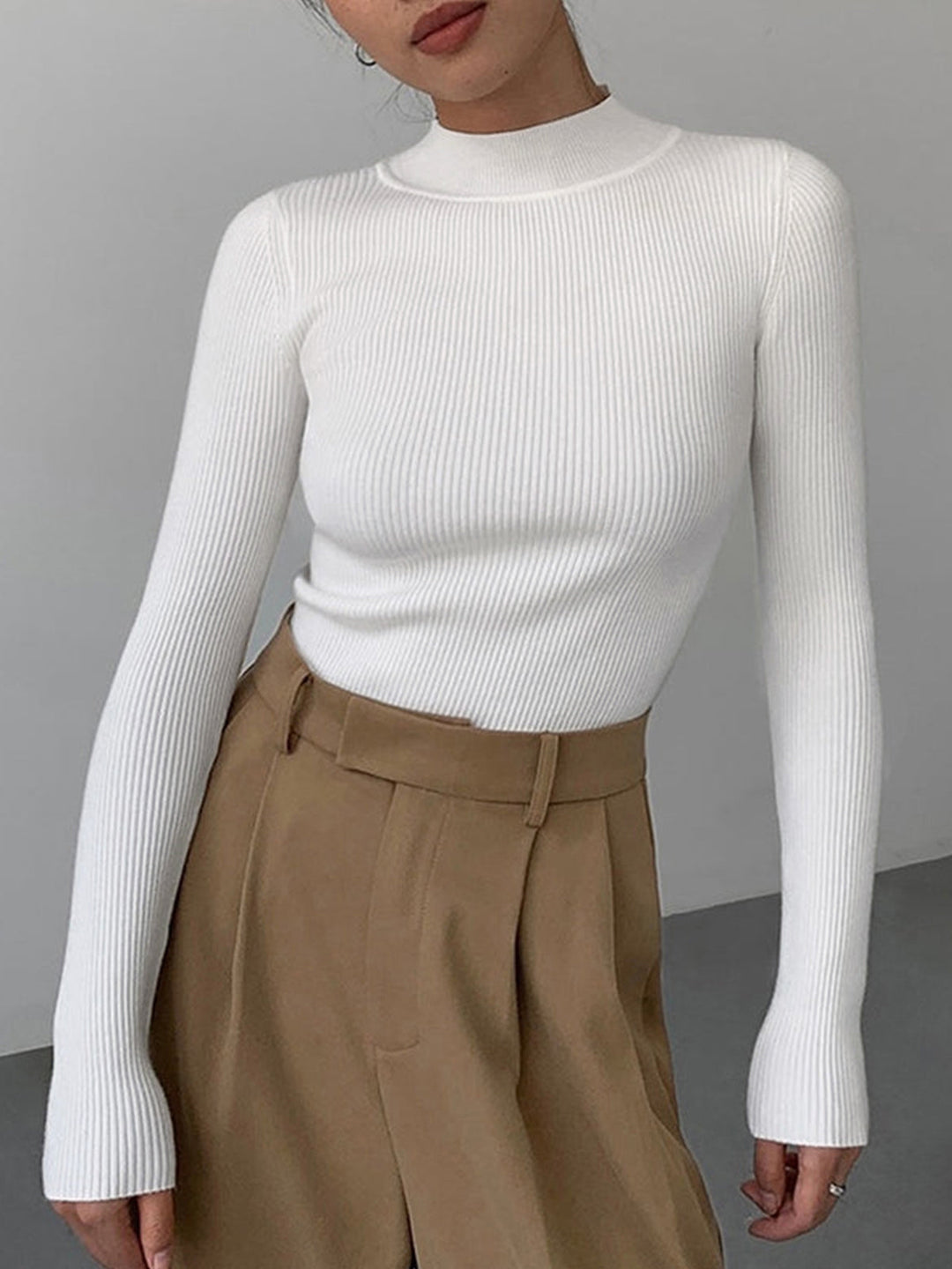 Berenice | Ribbed High-Neck Top