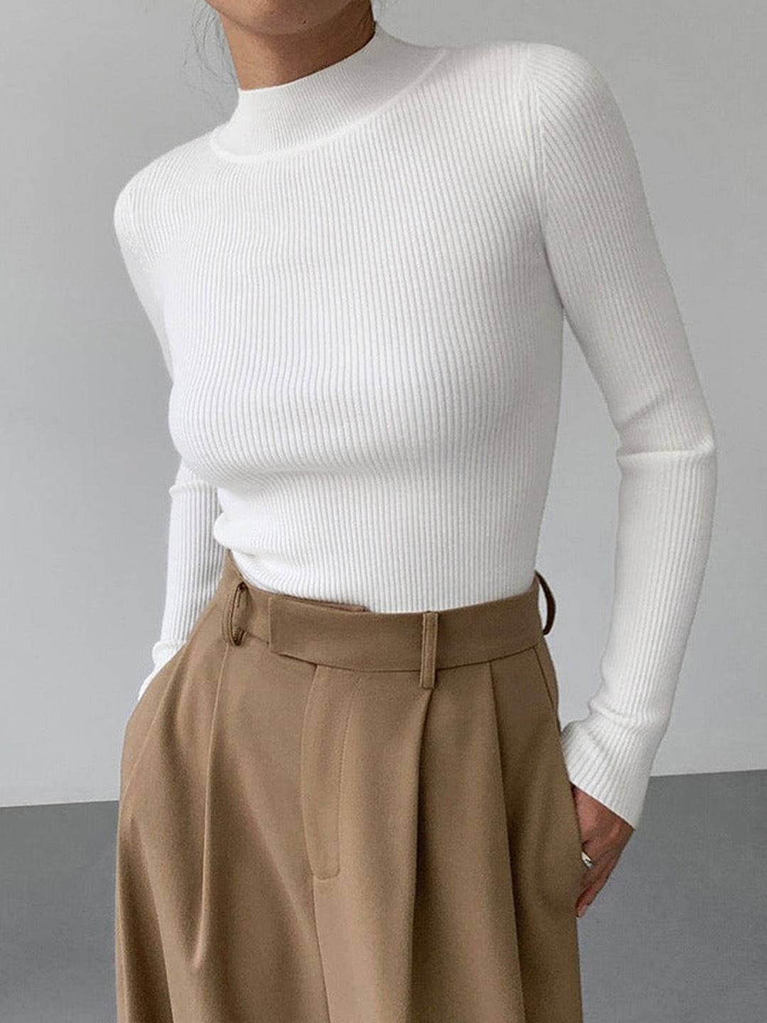 Berenice | Ribbed High-Neck Top