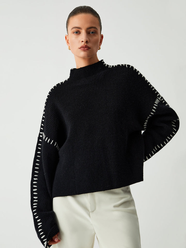 Kaleigh | Relaxed Mock Neck Sweater
