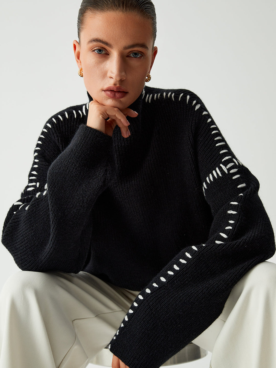 Kaleigh | Relaxed Mock Neck Sweater