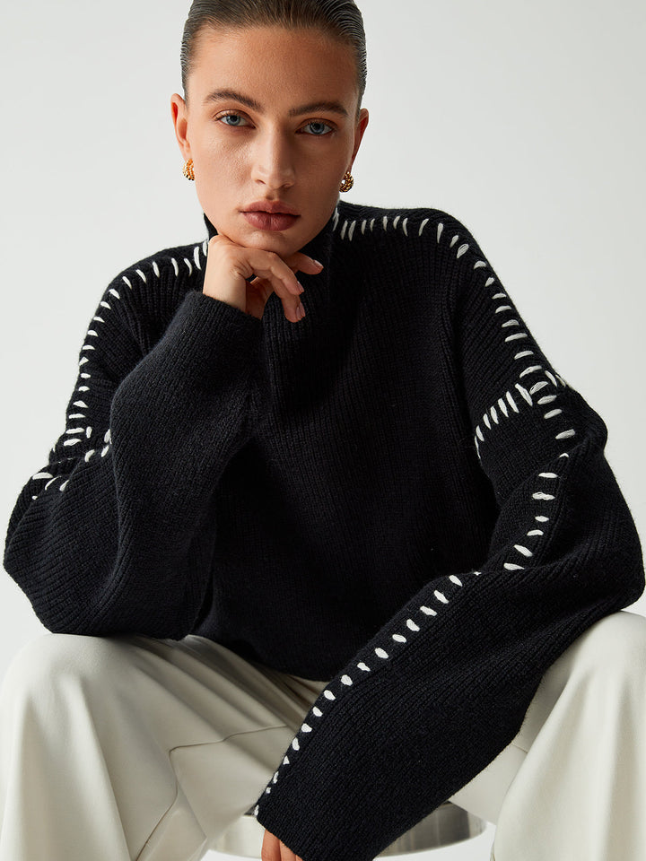 Kaleigh | Relaxed Mock Neck Sweater