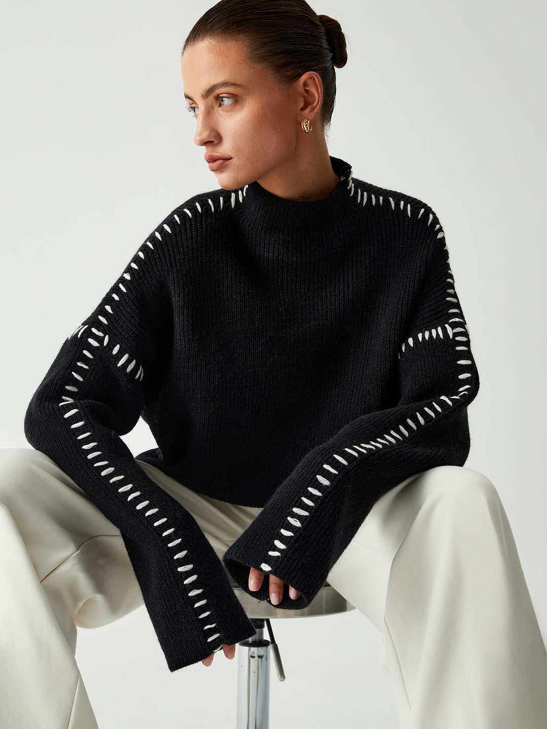 Kaleigh | Relaxed Mock Neck Sweater
