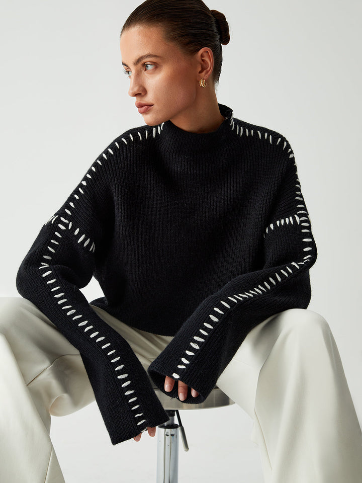 Kaleigh | Relaxed Mock Neck Sweater