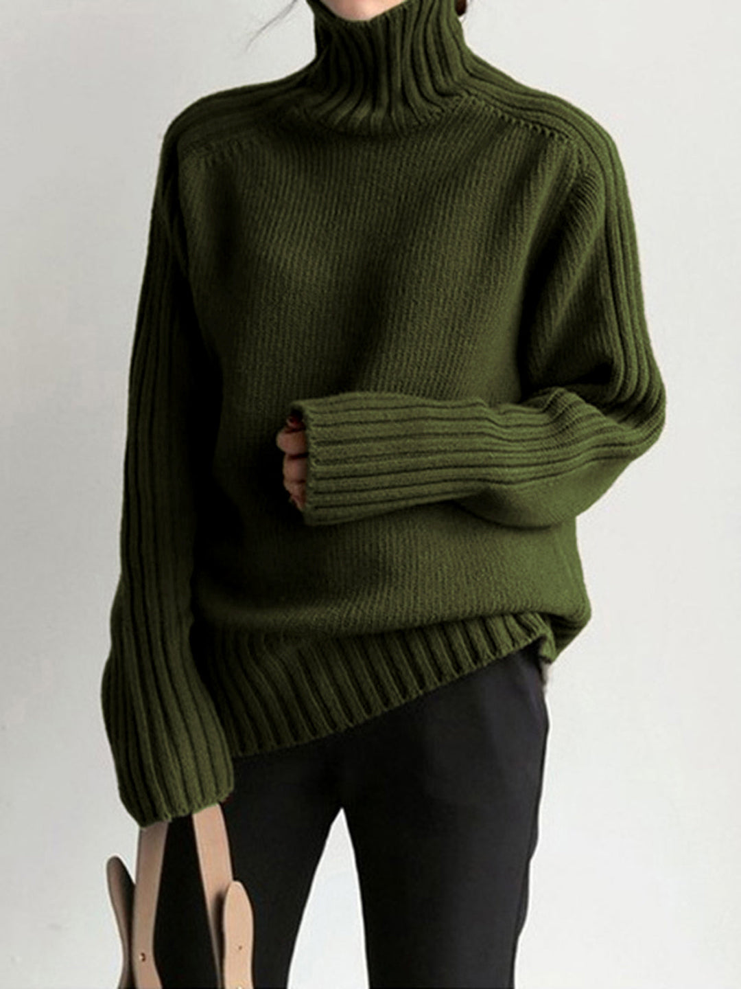 Jocunda | Ribbed Mock Neck Sweater