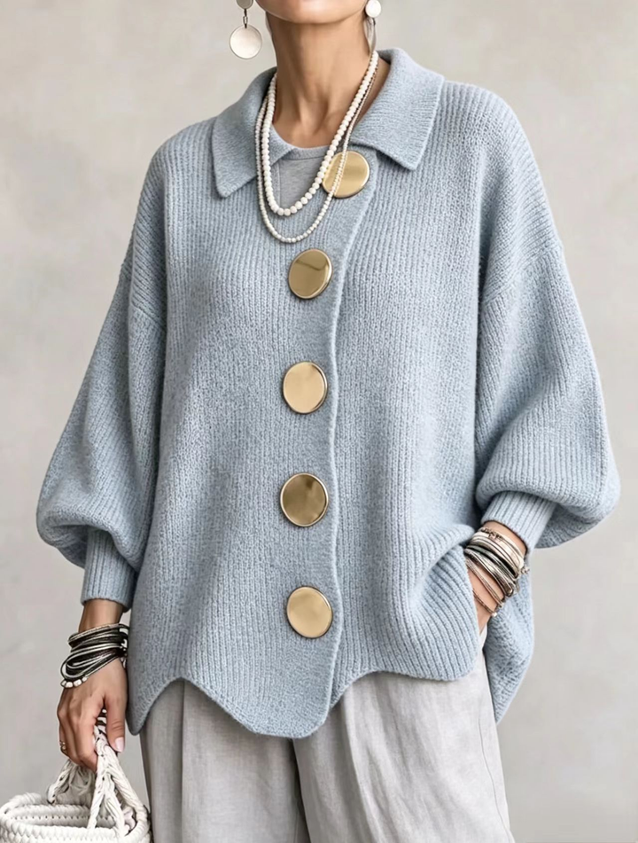 Iselyn | Oversized Collared Cardigan