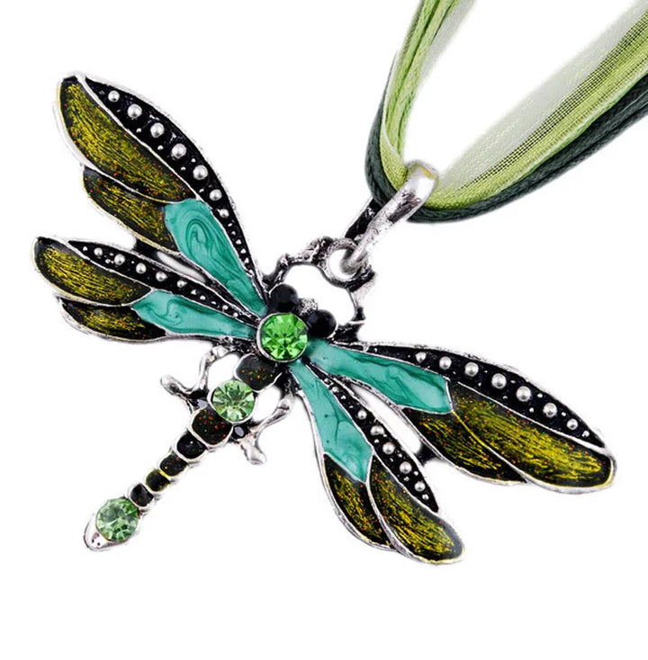 Kristel | Crystal Dragonfly Pendant Necklace