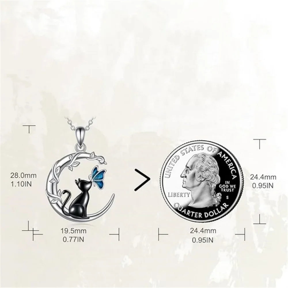Marcelyn | Moon Cat Butterfly Pendant