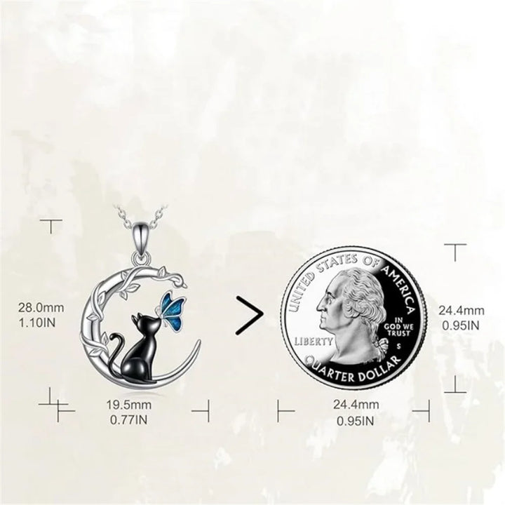 Marcelyn | Moon Cat Butterfly Pendant