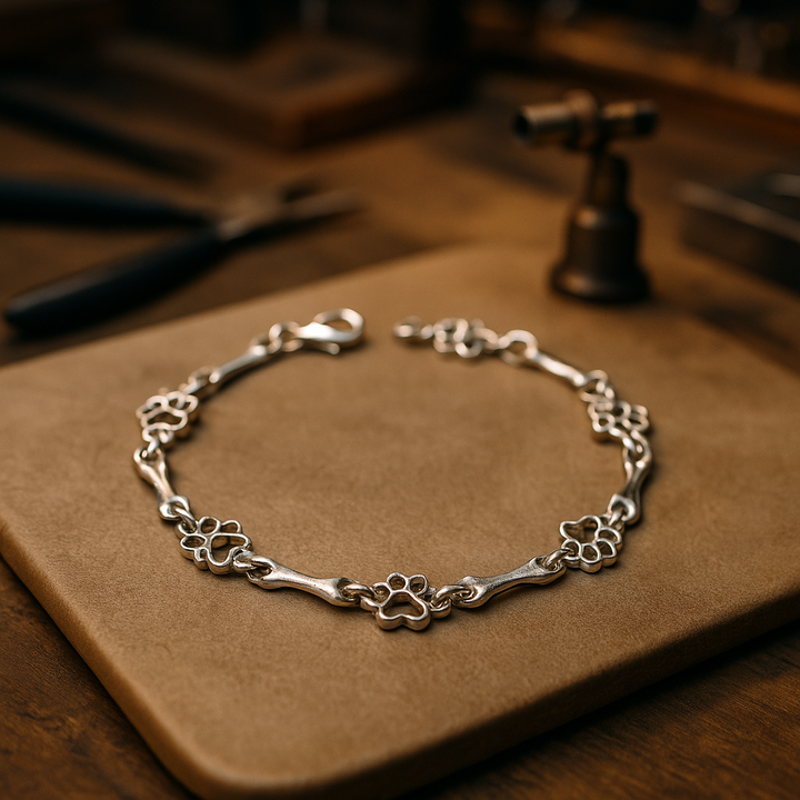 Oster | Silver Dog Paw Bracelet