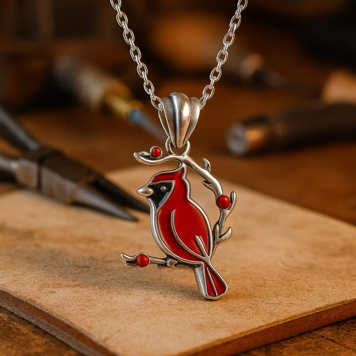 Kerianna | Red Cardinal Memorial Necklace