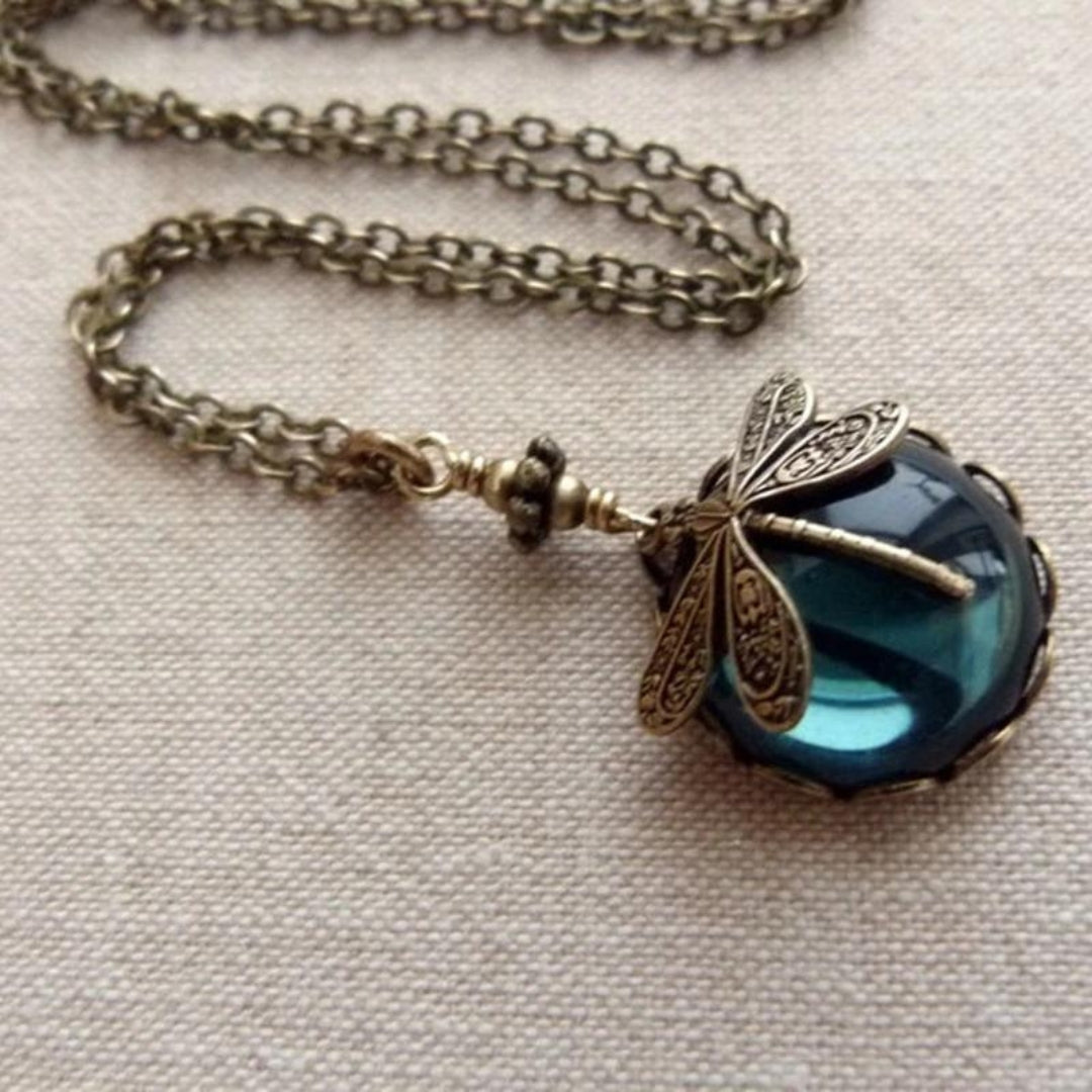 Vianna | Vintage Dragonfly Necklace Set